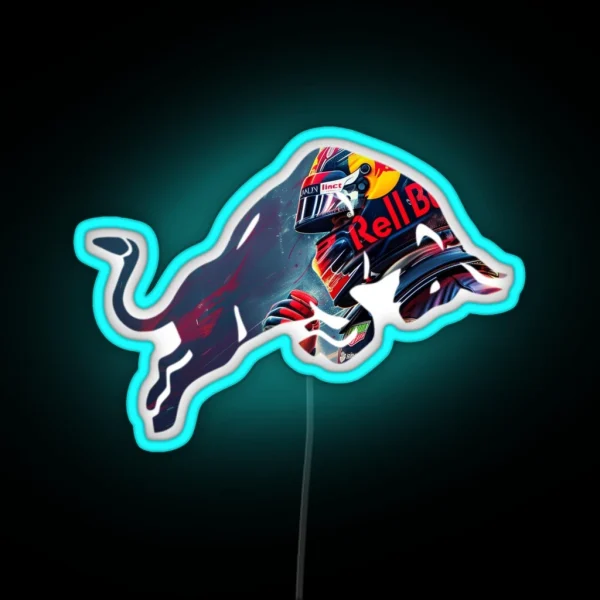 Red Bull Racing Verstappen Design RGB Neon Sign