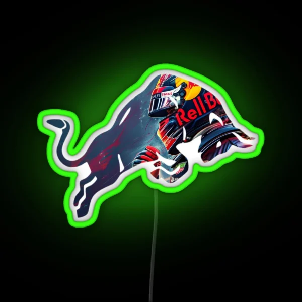 Red Bull Racing Verstappen Design RGB Neon Sign