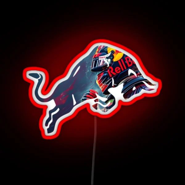 Red Bull Racing Verstappen Design RGB Neon Sign