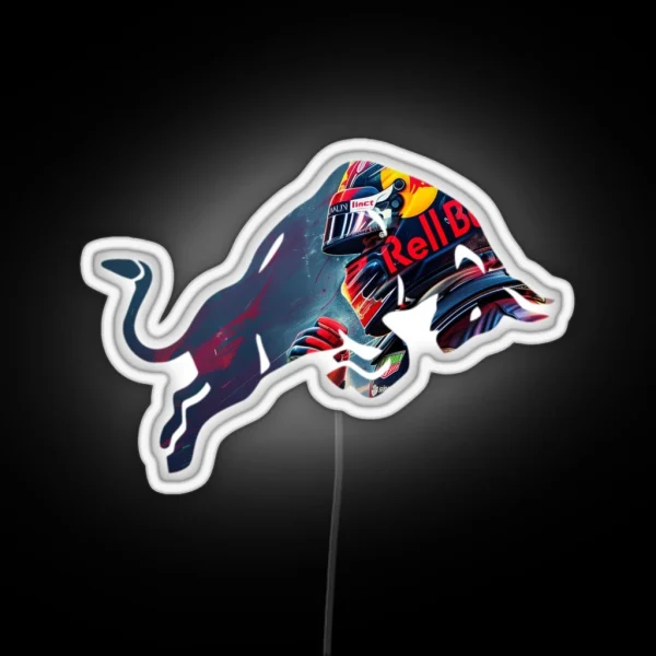 Red Bull Racing Verstappen Design RGB Neon Sign