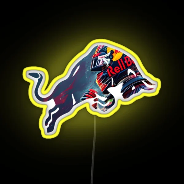 Red Bull Racing Verstappen Design RGB Neon Sign