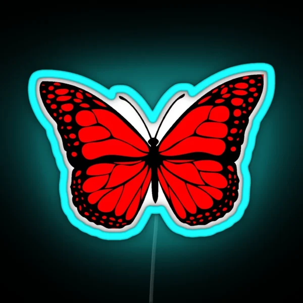 Red Butterfly RGB Neon Sign