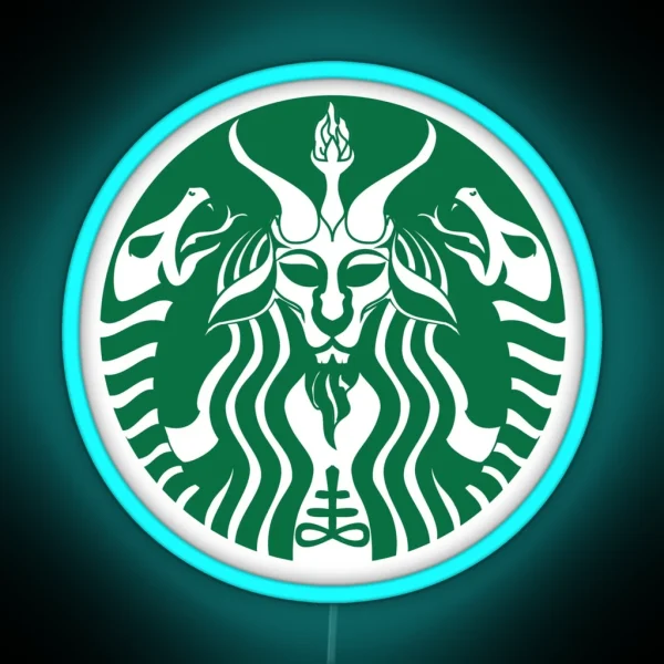 Red Cup Baphomet RGB Neon Sign