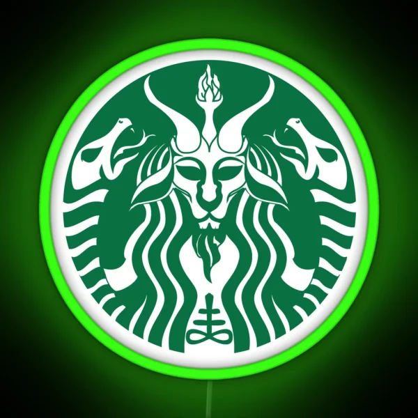 Red Cup Baphomet RGB Neon Sign