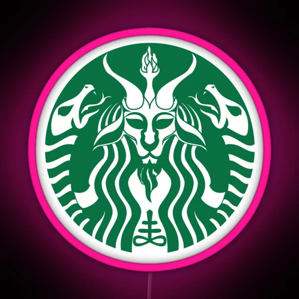Red Cup Baphomet RGB Neon Sign