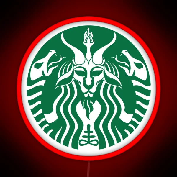 Red Cup Baphomet RGB Neon Sign