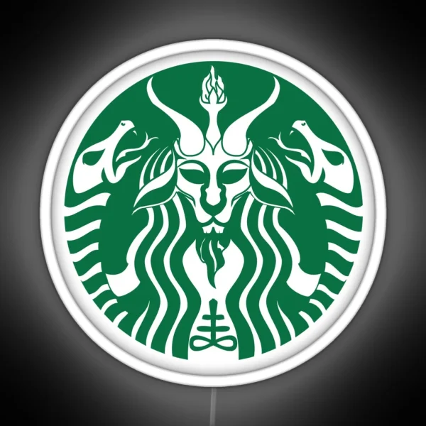 Red Cup Baphomet RGB Neon Sign