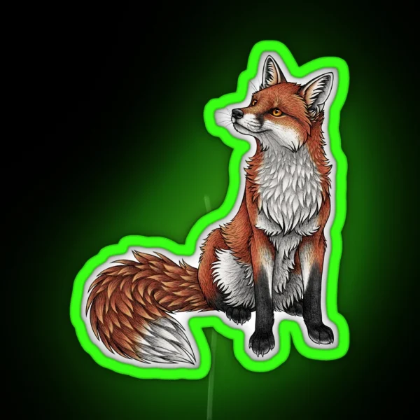 Red Fox RGB Neon Sign