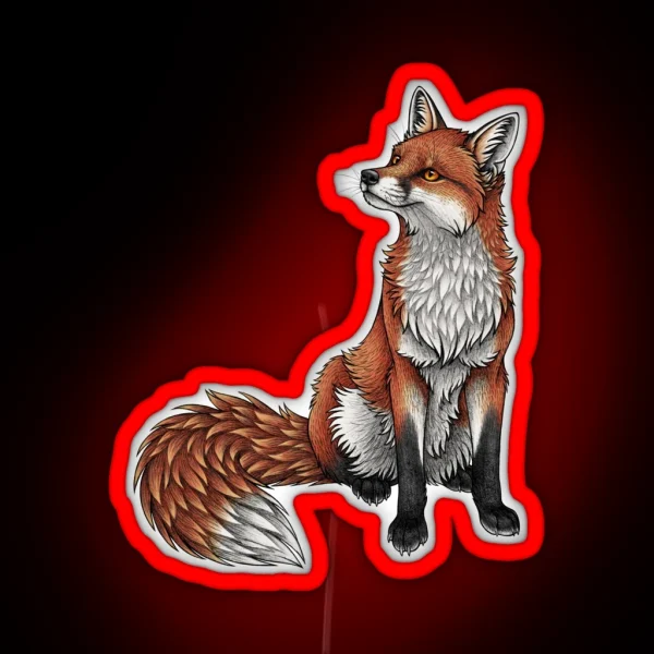Red Fox RGB Neon Sign