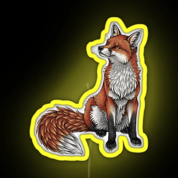 Red Fox RGB Neon Sign
