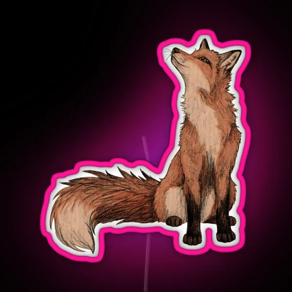 Red Fox RGB Neon Sign