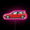 Customizable RGB LED neon display for Honda Civic EF enthusiasts