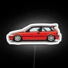 Vibrant Neon Kanjo-Style EF Honda Civic Racing Sign Decor Accent