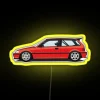 Customizable LED display featuring EF Civic Kanjo Neon RGB Lighting.
