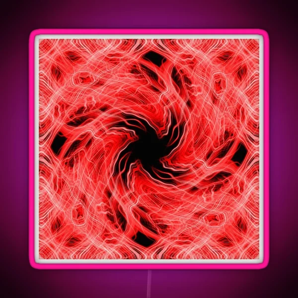 Red Light Trails Pattern RGB Neon Sign