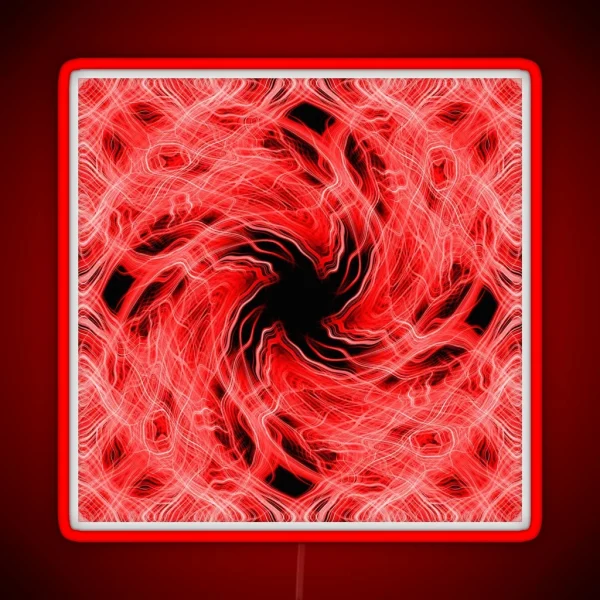 Red Light Trails Pattern RGB Neon Sign