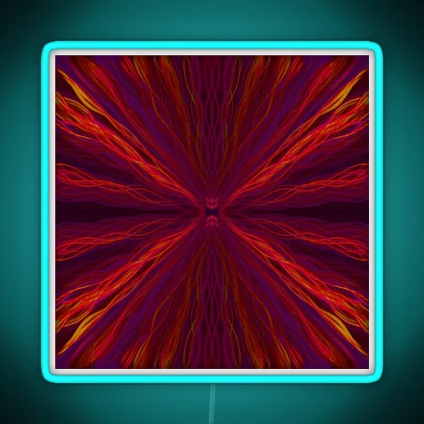 Red Light Trails Pattern RGB Neon Sign