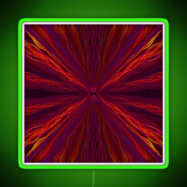 Red Light Trails Pattern RGB Neon Sign
