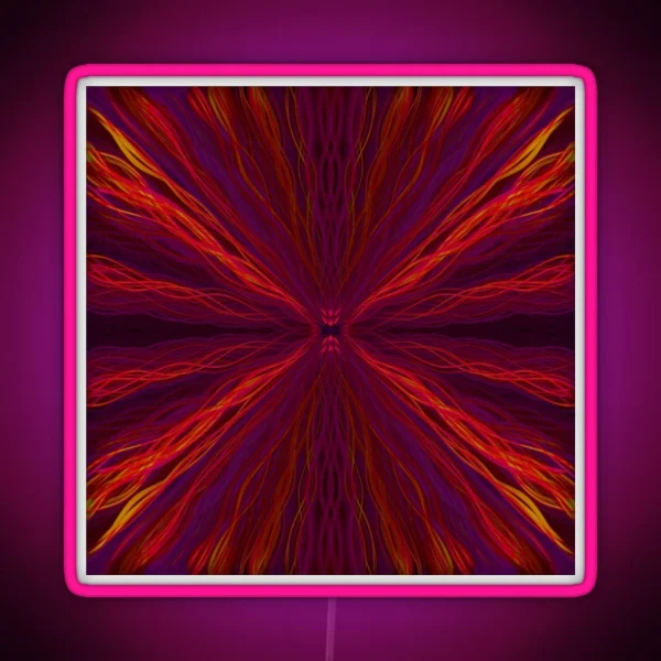 Red Light Trails Pattern RGB Neon Sign