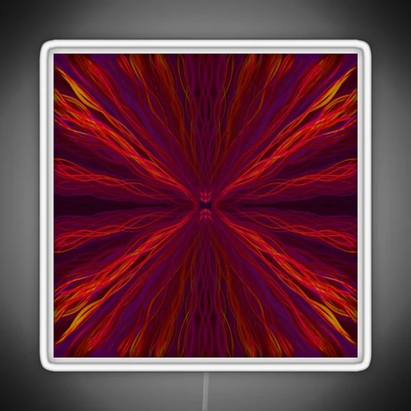 Red Light Trails Pattern RGB Neon Sign