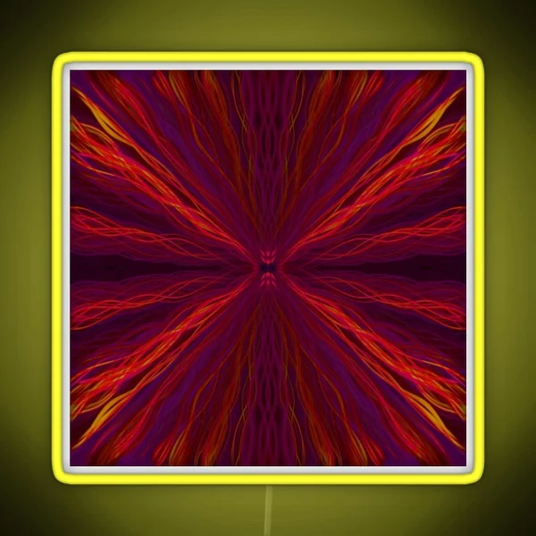 Red Light Trails Pattern RGB Neon Sign