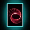 Add retro ambiance with vibrant red light trails LED sign.
