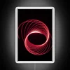 Modern Red Light Trail Neon Sign with Color Changing RGB Effect
