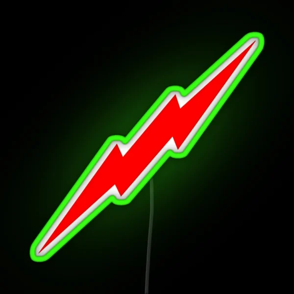 Red Lightning Bolt RGB Neon Sign