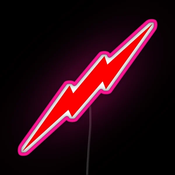 Red Lightning Bolt RGB Neon Sign