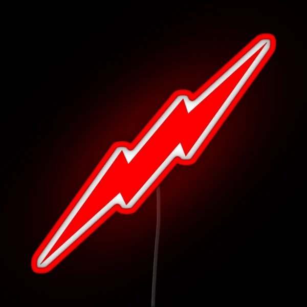 Red Lightning Bolt RGB Neon Sign