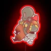 Eye-catching RED Pyro Team Fortress 2 RGB neon illuminated decoration.