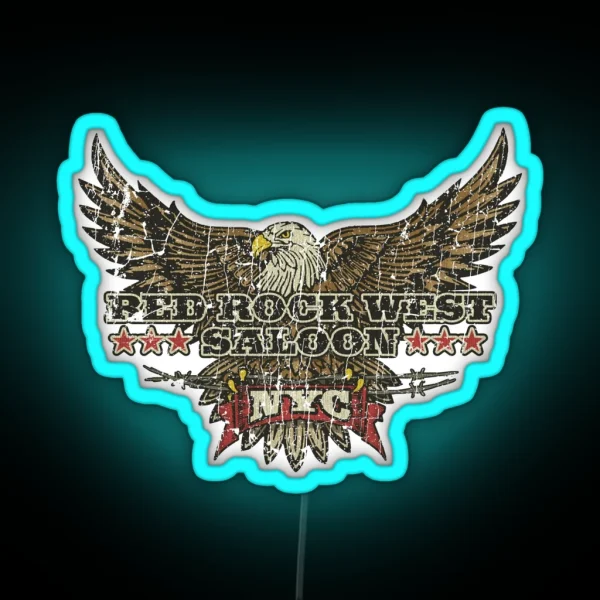 Red Rock West Saloon RGB Neon Sign