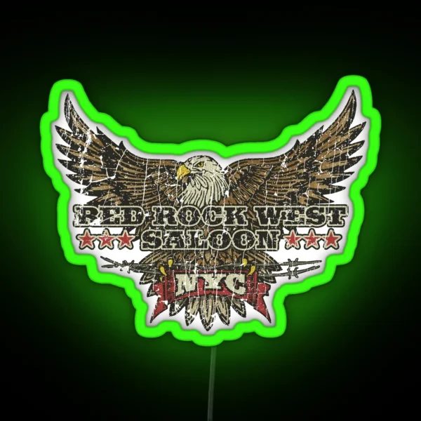 Red Rock West Saloon RGB Neon Sign