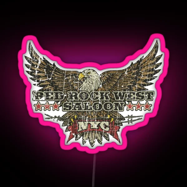 Red Rock West Saloon RGB Neon Sign