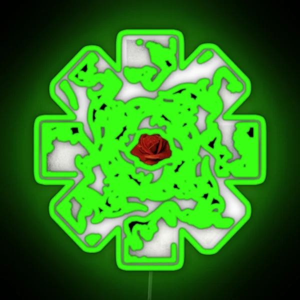 Red Rose On Center Perfect Gift Fan RGB Neon Sign