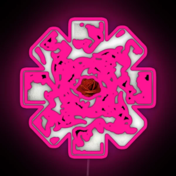 Red Rose On Center Perfect Gift Fan RGB Neon Sign