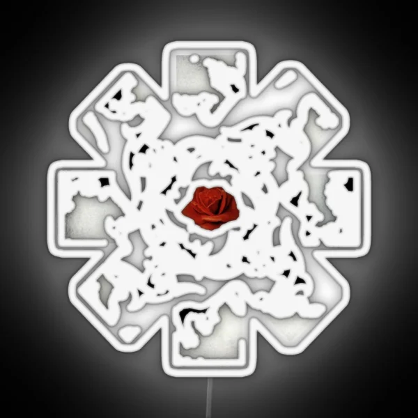 Red Rose On Center Perfect Gift Fan RGB Neon Sign