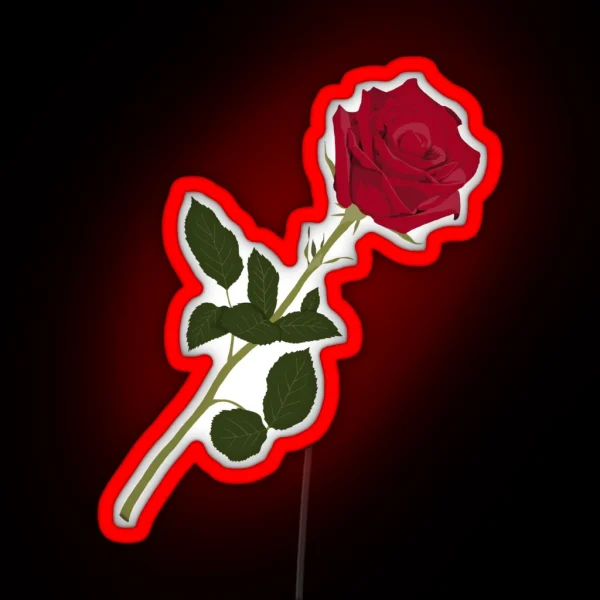 Red Rose RGB Neon Sign