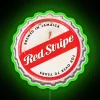 Vintage red bottle cap LED light decoration accent wall art