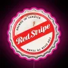 RGB Neon Canvas Sign with Vibrant Red Stripe Accent Design