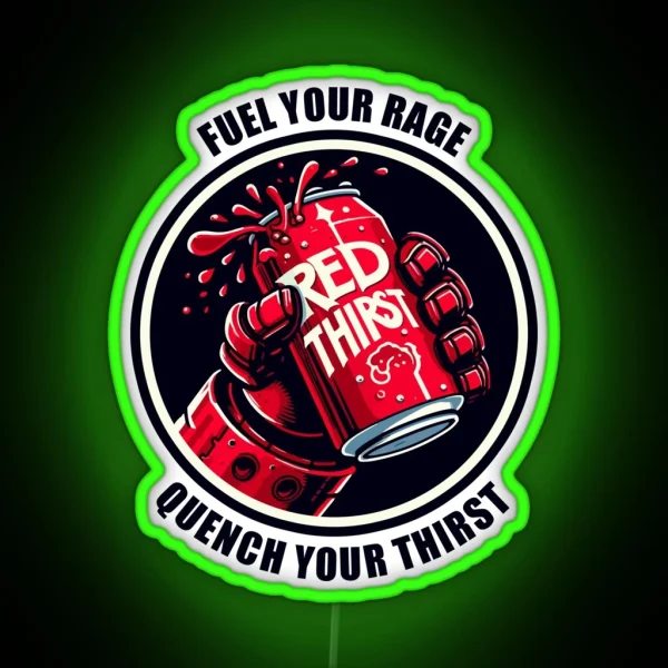 Red Thirst Energy Drink RGB Neon Sign