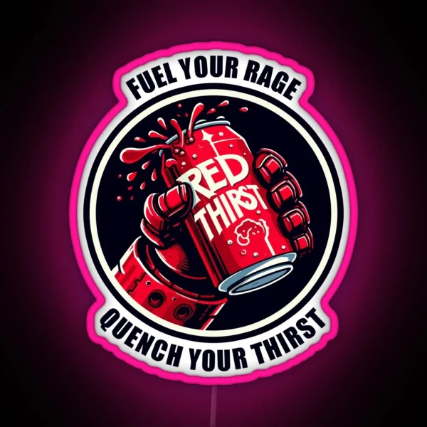 Red Thirst Energy Drink RGB Neon Sign