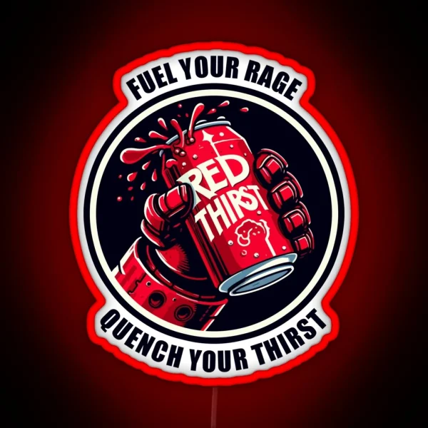 Red Thirst Energy Drink RGB Neon Sign