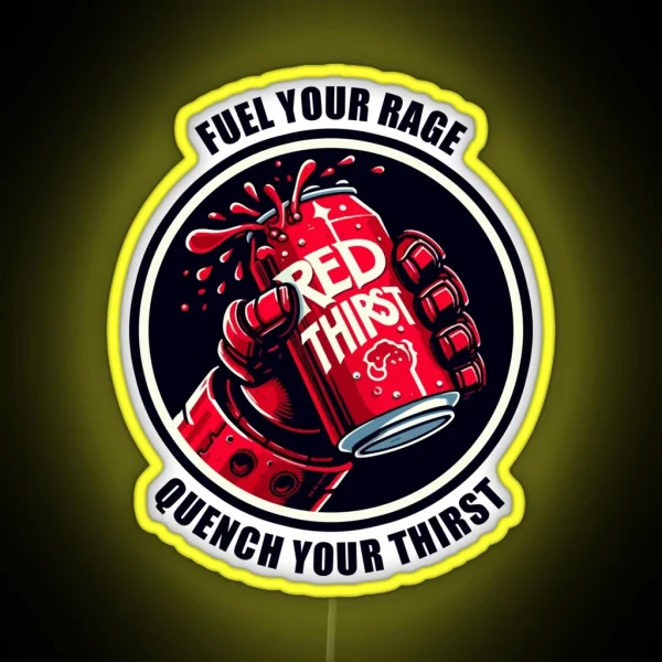 Red Thirst Energy Drink RGB Neon Sign