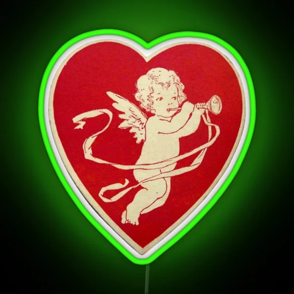 Red Valentines Day Heart RGB Neon Sign