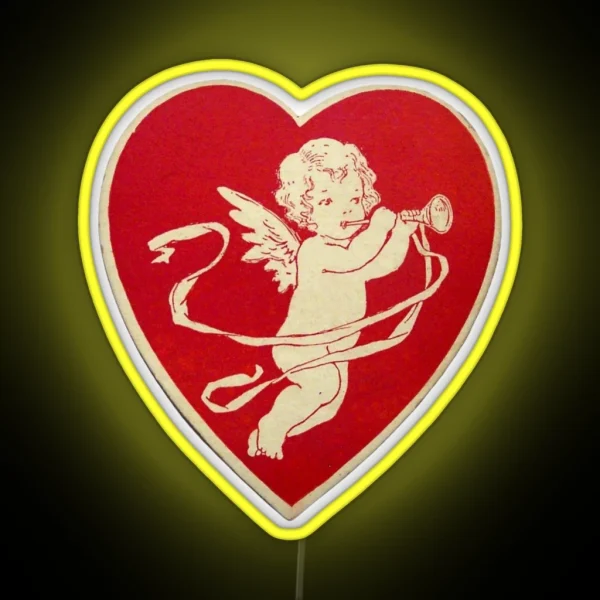Red Valentines Day Heart RGB Neon Sign