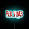 Vintage Red Vines candy shop inspired colorful neon bar sign.
