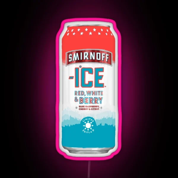Red White And Berry Ice RGB Neon Sign