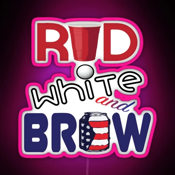 Red White And Brew RGB Neon Sign