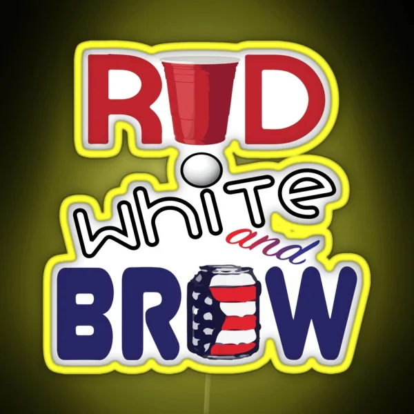 Red White And Brew RGB Neon Sign
